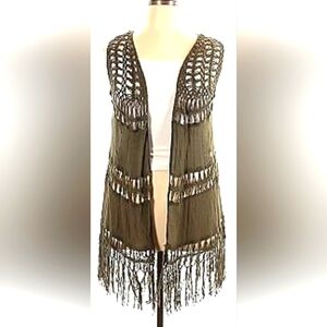 NWOTRue 21 plus Olive Green sleeveless Kimono